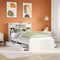vidaXL Bookcase Bed without Mattress White 135x190 cm Double Solid Wood Pine