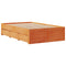 vidaXL Bookcase Bed without Mattress Wax Brown 135x190 cm Double Solid Wood Pine