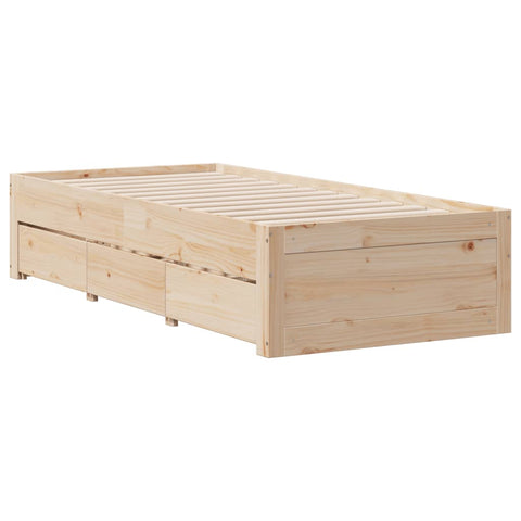 vidaXL Bookcase Bed without Mattress 90x190 cm Single Solid Wood Pine