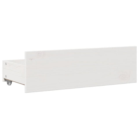 vidaXL Bookcase Bed without Mattress White 90x190 cm Single Solid Wood Pine