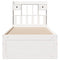 vidaXL Bookcase Bed without Mattress White 75x190 cm Small Single Solid Wood Pine