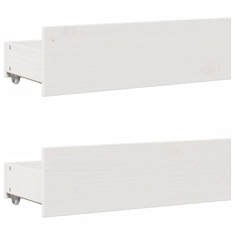 vidaXL Bookcase Bed without Mattress White 75x190 cm Small Single Solid Wood Pine