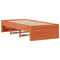 vidaXL Bookcase Bed without Mattress Wax Brown 75x190 cm Small Single Solid Wood Pine