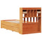 vidaXL Bookcase Bed without Mattress Wax Brown 75x190 cm Small Single Solid Wood Pine