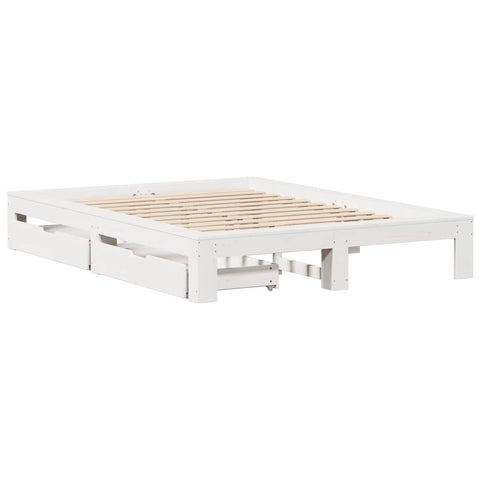vidaXL Bed Frame without Mattress White 160x200 cm Solid Wood Pine