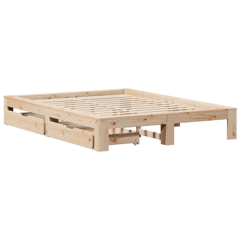 vidaXL Bed Frame without Mattress 140x200 cm Solid Wood Pine