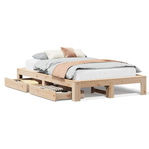 vidaXL Bed Frame without Mattress 120x200 cm Solid Wood Pine