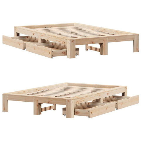 vidaXL Bed Frame without Mattress 120x200 cm Solid Wood Pine