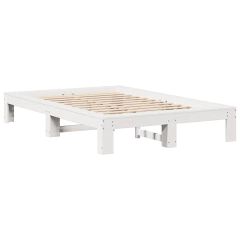 vidaXL Bed Frame without Mattress White 120x200 cm Solid Wood Pine