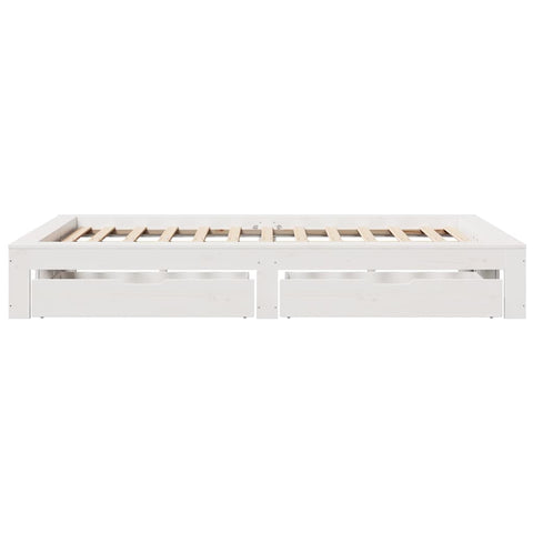 vidaXL Bed Frame without Mattress White 120x200 cm Solid Wood Pine