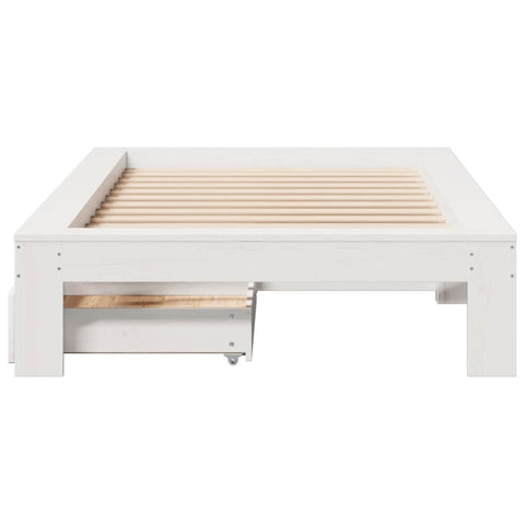 vidaXL Bed Frame without Mattress White 90x200 cm Solid Wood Pine