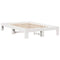 vidaXL Bed Frame without Mattress White 135x190 cm Double Solid Wood Pine