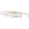 vidaXL Bed Frame without Mattress White 120x190 cm Small Double Solid Wood Pine