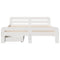 vidaXL Bed frame without Mattress White 150x200 cm King Size Solid Wood Pine
