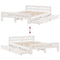 vidaXL Bed frame without Mattress White 150x200 cm King Size Solid Wood Pine