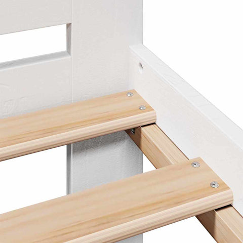 vidaXL Bed frame without Mattress White 150x200 cm King Size Solid Wood Pine