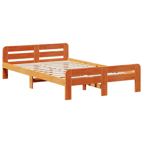 vidaXL Bed frame without Mattress Wax Brown 120x200 cm Solid Wood Pine