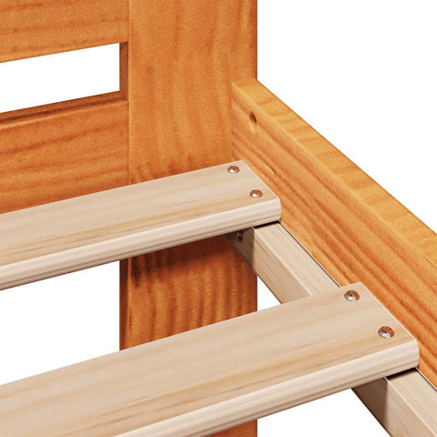 vidaXL Bed frame without Mattress Wax Brown 120x200 cm Solid Wood Pine