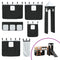 vidaXL Kids' Loft Bed with Tower White&Black 80x200 cm Solid Wood Pine