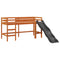 vidaXL Kids' Loft Bed with Tower White&Black 80x200 cm Solid Wood Pine