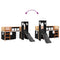 vidaXL Kids' Loft Bed with Tower White&Black 80x200 cm Solid Wood Pine
