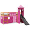 vidaXL Kids' Loft Bed with Tower Pink 80x200 cm Solid Wood Pine