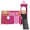 vidaXL Kids' Loft Bed with Tower Pink 80x200 cm Solid Wood Pine