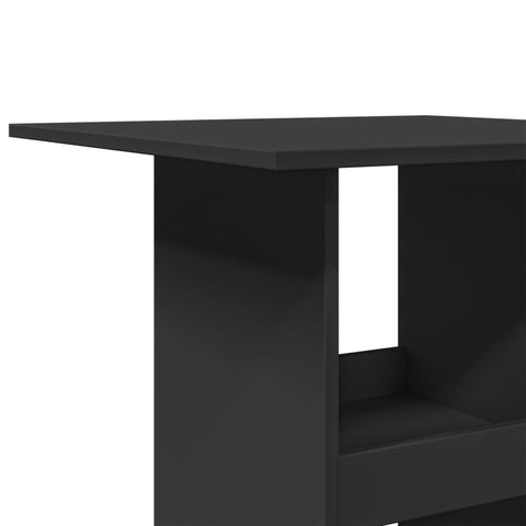 vidaXL Bar Table with Storage Black 60x60x102 cm Engineered Wood