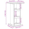 vidaXL Bar Table with Storage Grey Sonoma 60x60x102 cm Engineered Wood