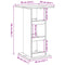 vidaXL Bar Table with Storage Old Wood 60x60x102 cm Engineered Wood