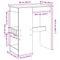 vidaXL Bar Table with Racks Black 90x47.5x103.5 cm Engineered Wood