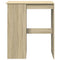 vidaXL Bar Table with Racks Sonoma Oak 90x47.5x103.5 cm Engineered Wood