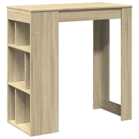 vidaXL Bar Table with Racks Sonoma Oak 102x50x103.5 cm Engineered Wood