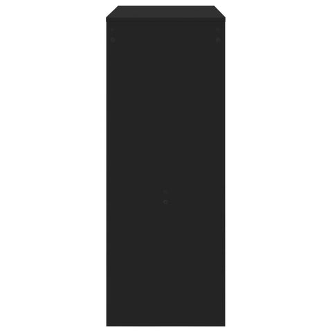 vidaXL Bar Table with Racks Black 90x40x103.5 cm Engineered Wood