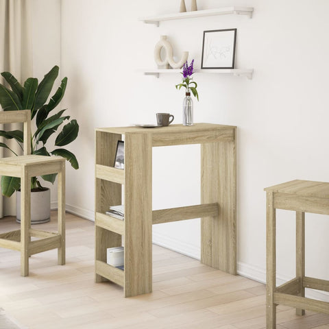 vidaXL Bar Table with Racks Sonoma Oak 90x40x103.5 cm Engineered Wood