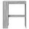 vidaXL Bar Table with Racks Grey Sonoma 90x40x103.5 cm Engineered Wood