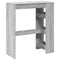 vidaXL Bar Table with Racks Grey Sonoma 90x40x103.5 cm Engineered Wood