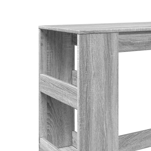 vidaXL Bar Table with Racks Grey Sonoma 90x40x103.5 cm Engineered Wood