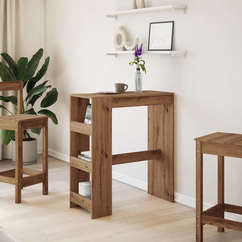 vidaXL Bar Table with Racks Artisan Oak 90x40x103.5 cm Engineered Wood