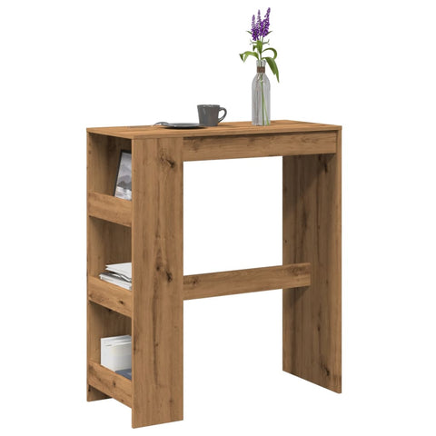 vidaXL Bar Table with Racks Artisan Oak 90x40x103.5 cm Engineered Wood