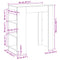 vidaXL Bar Table with Racks White 95x47x103.5 cm Engineered Wood