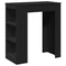 vidaXL Bar Table with Racks Black 95x47x103.5 cm Engineered Wood