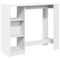 vidaXL Bar Table with Shelf White 124x46x103.5 cm Engineered Wood