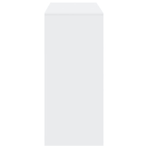 vidaXL Bar Table with Shelf White 124x46x103.5 cm Engineered Wood