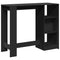 vidaXL Bar Table with Shelf Black 124x46x103.5 cm Engineered Wood