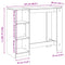 vidaXL Bar Table with Shelf Concrete Grey 124x46x103.5 cm Engineered Wood