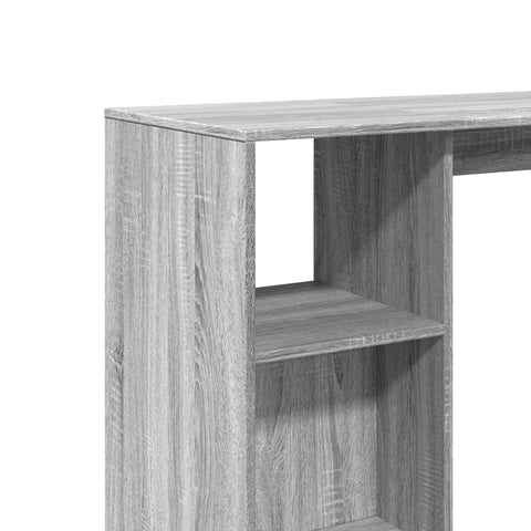 vidaXL Bar Table with Shelf Grey Sonoma 124x46x103.5 cm Engineered Wood