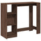 vidaXL Bar Table with Shelf Brown Oak 124x46x103.5 cm Engineered Wood