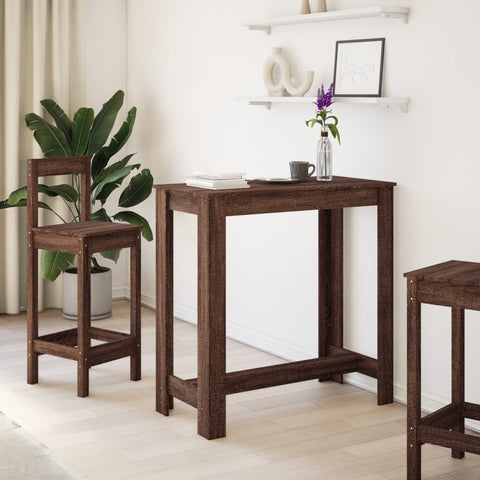 vidaXL Bar Table Brown Oak 102x50x103.5 cm Engineered Wood