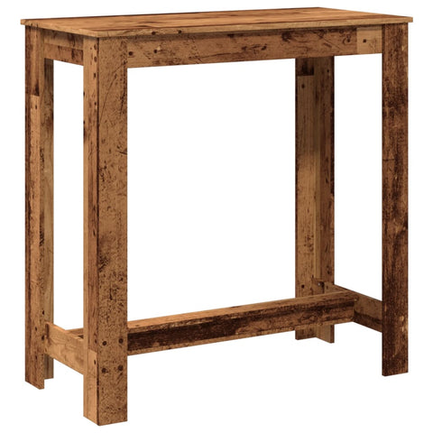 vidaXL Bar Table Old Wood 102x50x103.5 cm Engineered Wood